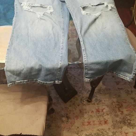 Wild Fable High Rise Distressed Baggy Jeans NWT Plus Sz. 26" X 31.5" Inseam - Picture 5 of 12